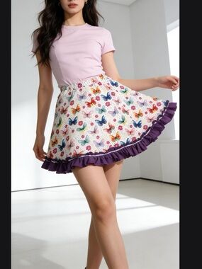 Custom Ruffle Bottom Mini Skirt! cotton #fairycore